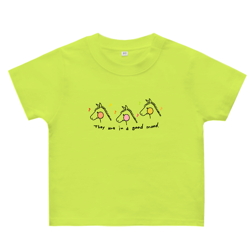 ご機嫌な馬たち ヘビーウェイトベビーＴシャツ