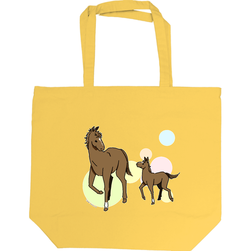 おやこのうま キャンバストート L