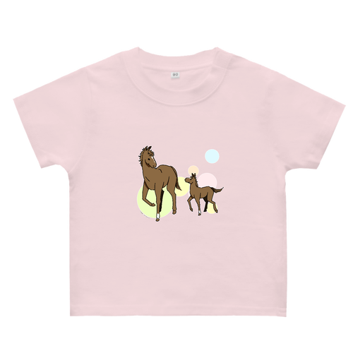 おやこのうま ヘビーウェイトベビーＴシャツ
