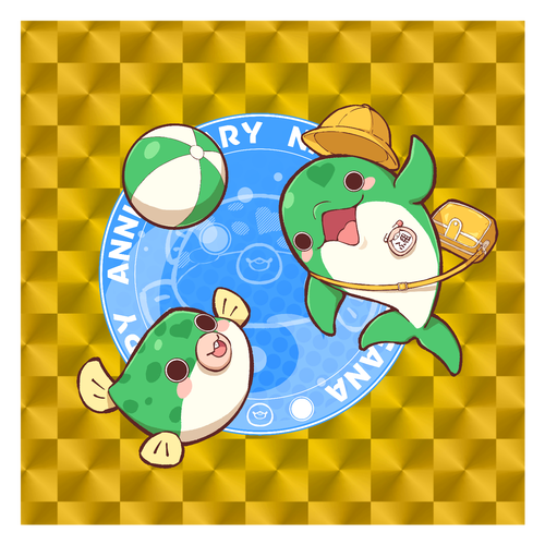 復刻「なちこ2025誕生祭」記念キラキラシール キラキラシール　ゴールド