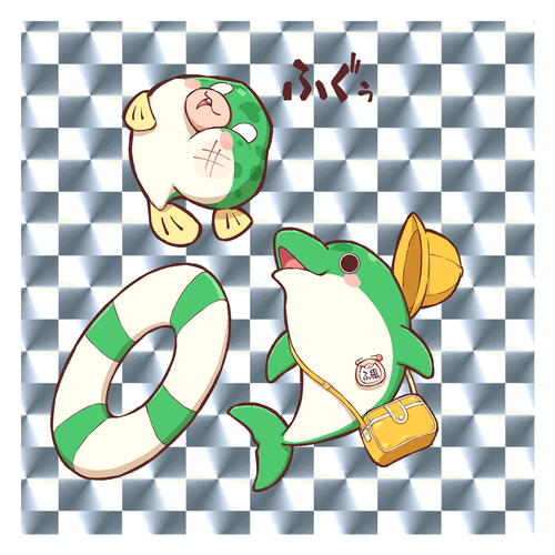 復刻「なちこ2025誕生祭」記念きらきらシール キラキラシール　シルバー