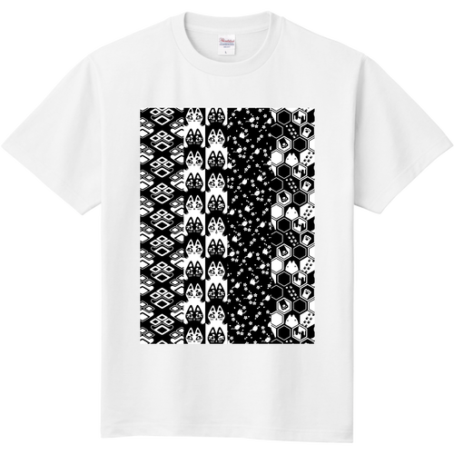 猫和柄Tシャツ 定番Ｔシャツ