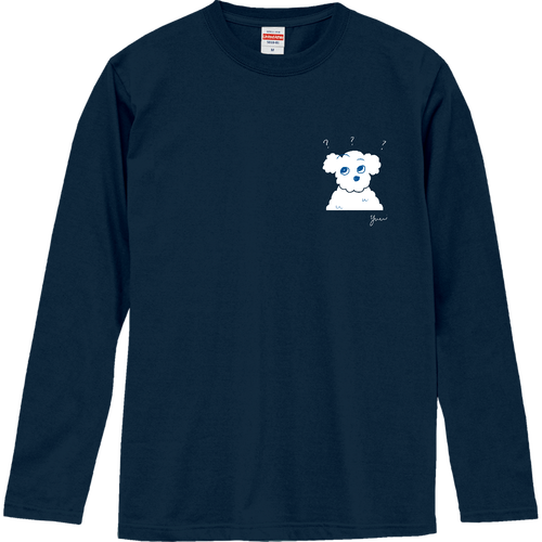 Dog(イラスト白枠なし/カラー(地色)あり向けイラスト) ロングスリーブTシャツ