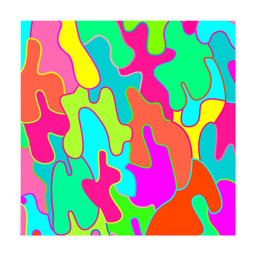 カラフルな空っぽ ソフトタッチミニタオル