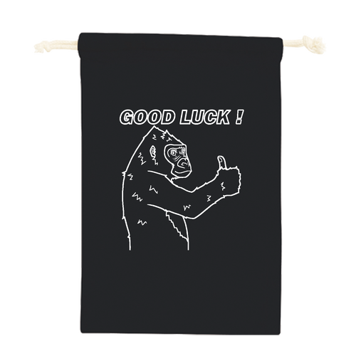 ポジティブゴリラ＃１ コットン巾着（Ｍ）