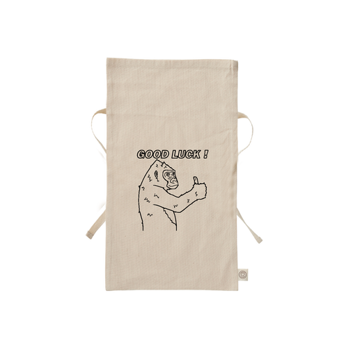 ポジティブゴリラ＃１ オーガニックコットンラッピング巾着（S）