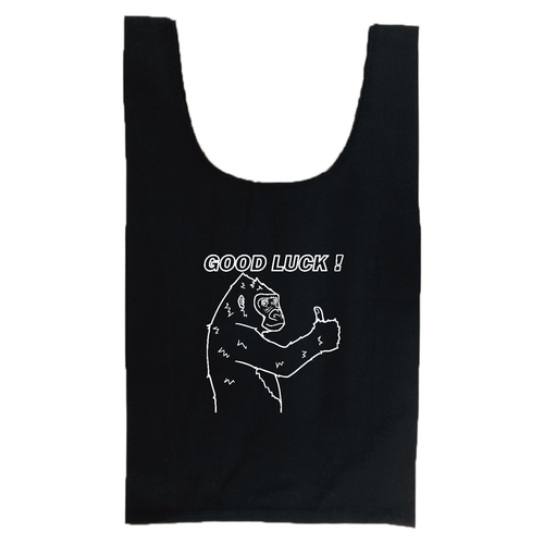 ポジティブゴリラ＃１ 厚手コットンマルシェバッグ（Ｍ）