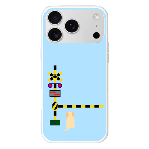 踏切のわんこ（あお） iPhone17 ProMax (ハードケース)