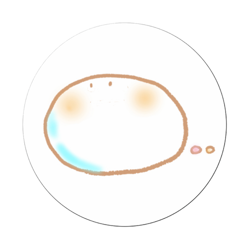 ぐーのすけ オリジナル缶バッジ白背景(75mm)