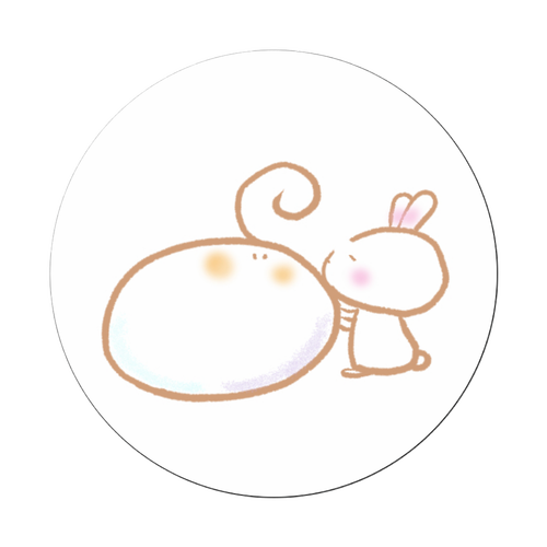 だいすき オリジナル缶バッジ白背景(75mm)