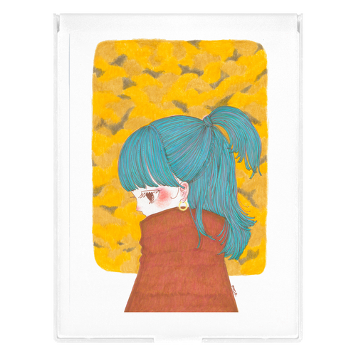 【moco.】散歩の空気 フロストスクエアミラー（Ｌ）