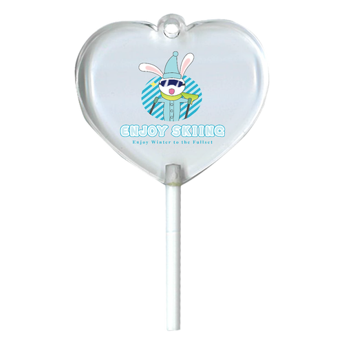 【ENJOY SKIING】アクリルチャーム ハートキャンディアクリルチャーム
