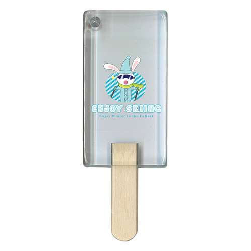 【ENJOY SKIING】アクリルチャーム アイス型アクリルチャーム