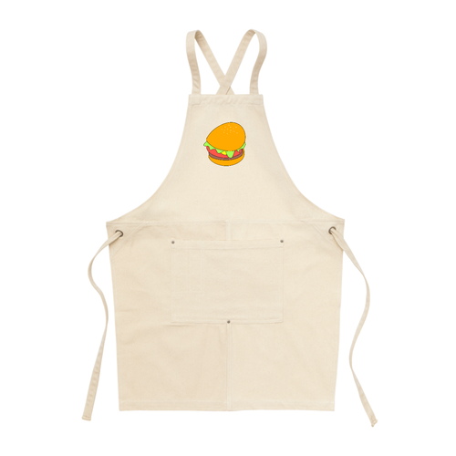 歪んだハンバーガー ウォッシュキャンバスエプロン