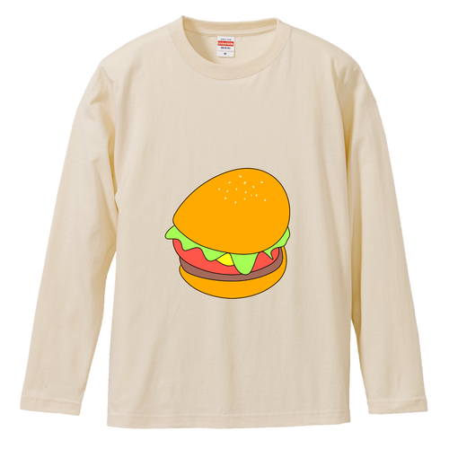 歪んだハンバーガー ロングスリーブTシャツ