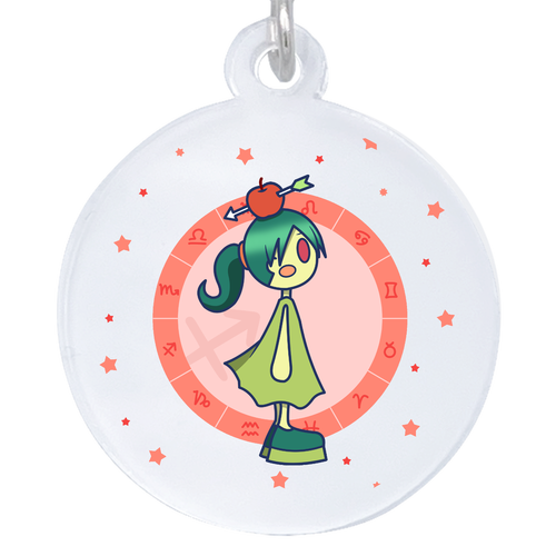 いて座・パターン1フルカラー  アクリルアンブレラマーカー(丸型4cm) アクリルアンブレラマーカー(丸型4cm)