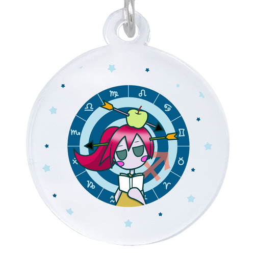 いて座・パターン2フルカラー  アクリルアンブレラマーカー(丸型4cm) アクリルアンブレラマーカー(丸型4cm)