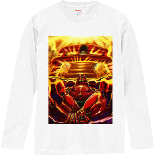 鬼神の親子が立ち塞がる『天界の門番』 ロングスリーブTシャツ