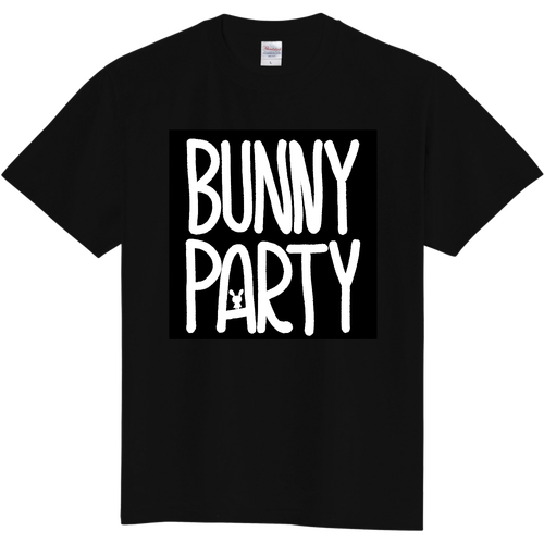 BUNNY PARTY/ブラック 定番Ｔシャツ
