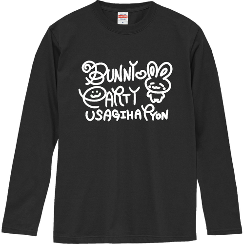 BUNNY PARTY/手書きぴょん字 ロングスリーブTシャツ