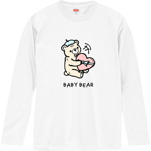 バレンタイン ハートとこぐまくん CO ロングスリーブTシャツ