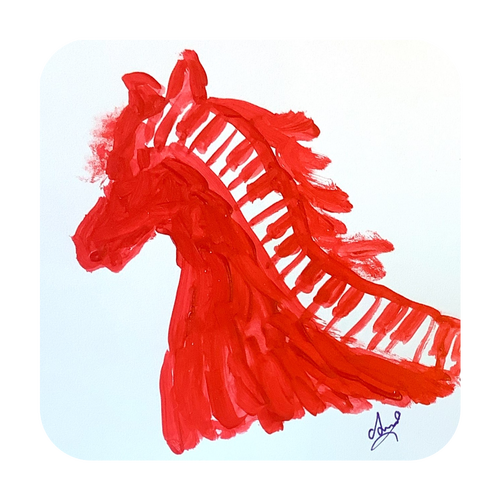 午年ハンドタオル 全面プリントハンカチタオル 