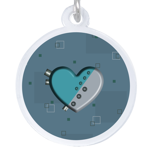 ハート 機械　アクリルアンブレラマーカー(丸型4cm) アクリルアンブレラマーカー(丸型4cm)