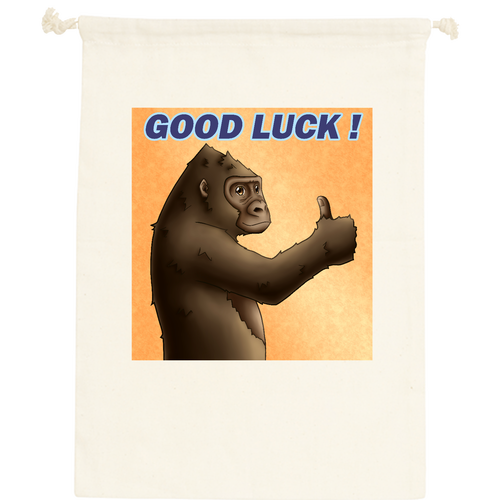 ポジティブゴリラ＃１ コットン巾着（L）