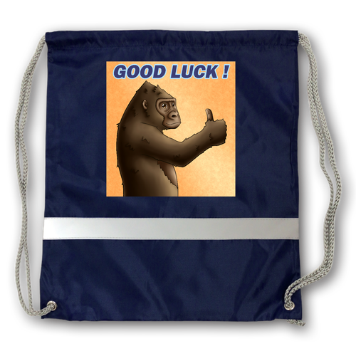 ポジティブゴリラ＃１ リフレクター付巾着リュック