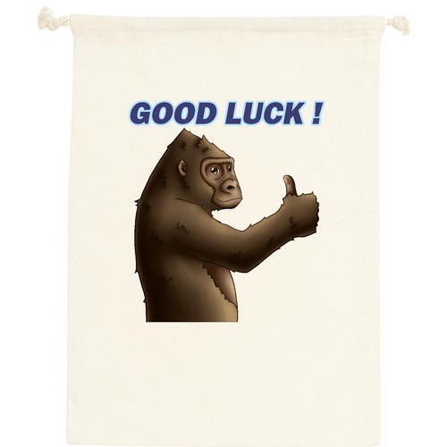 ポジティブゴリラ＃１ コットン巾着（L）