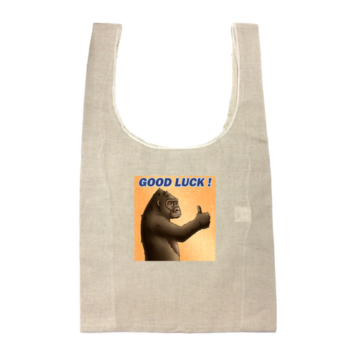 ポジティブゴリラ＃１ コットンリネンマルシェバッグ