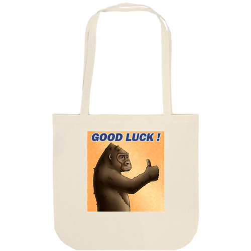 ポジティブゴリラ＃１ 厚手コットンラウンドボトムバッグ(M)