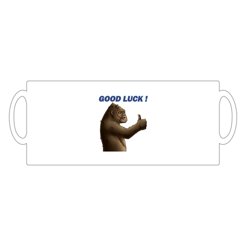 ポジティブゴリラ＃１ スーパーホワイトマグカップ