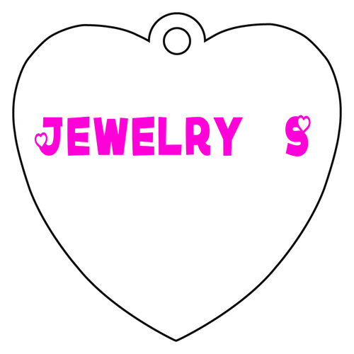 Jewelry　S アクリルキーホルダー　ハート形 (4cm)