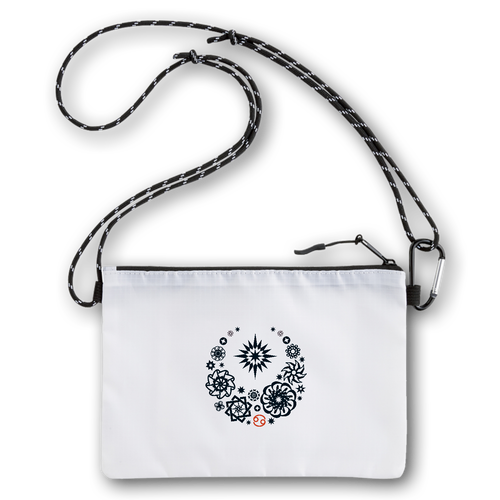 ことばもん／さいわいMoonに星座マーク・シンプルカラー／ミニサコッシュ リップミニサコッシュ