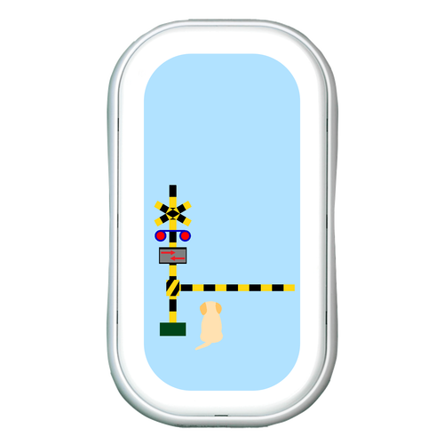 踏切のわんこ（あお） USBエコカイロ