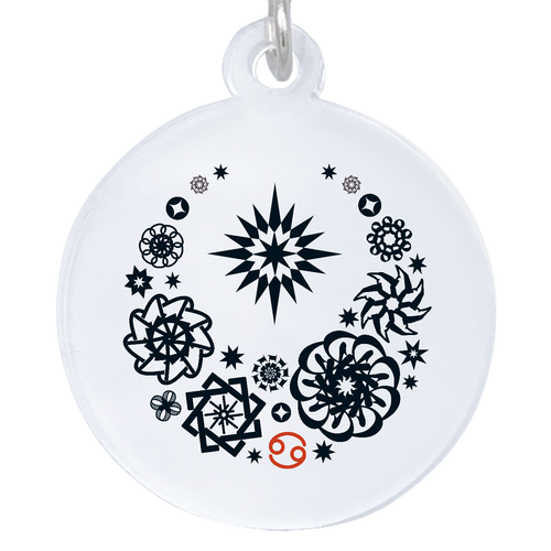 ことばもん／さいわいMoonに星座マーク・シンプルカラー／アンブレラマーカー アクリルアンブレラマーカー(丸型4cm)