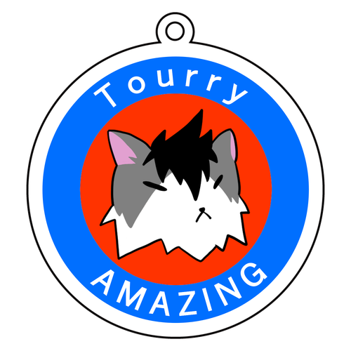 とゅーりーキャット〈アクリルキーホルダー（両面）〉 アクリルキーホルダー(両面印刷)　丸型 (10cm)