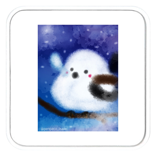 【シマエナガ】こがらしさん・バッグハンガー/鳥・お出掛け・旅行・鞄掛け チャームバッグハンガー