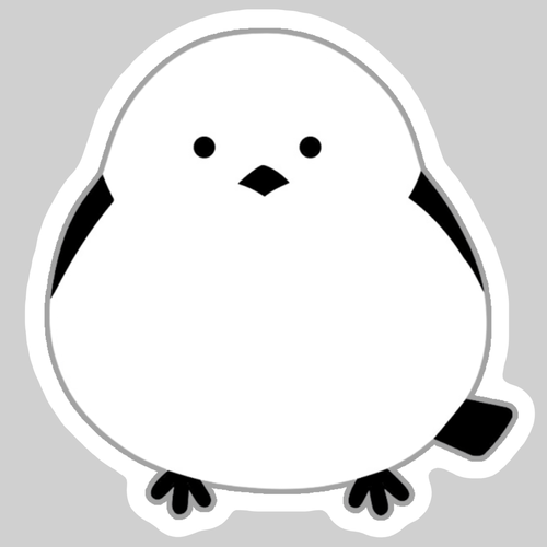 シマエナガ ダイカットアクリルスマホグリップ