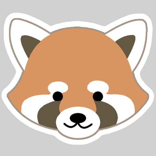 レッサーパンダ ダイカットアクリルスマホグリップ