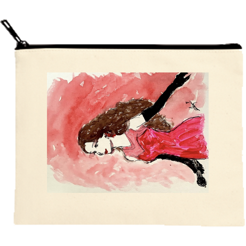 zenkoポーチ キャンバスポーチ（M）【白プリント有】