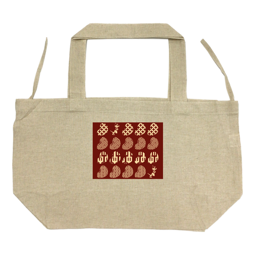 【2025】AZUKI和柄 トート コットンリネンひも付たっぷりトート