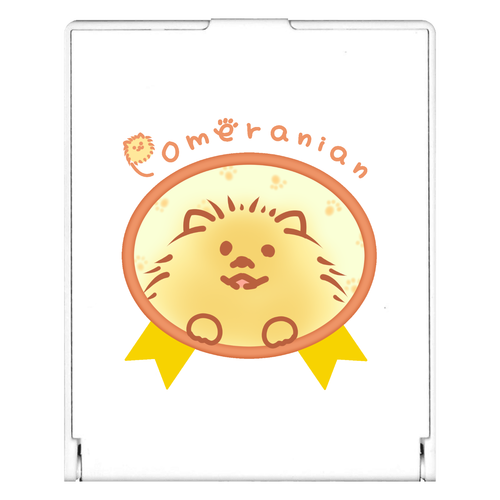 ざっくりポメラニアン　スクエアミラー スクエアミラー