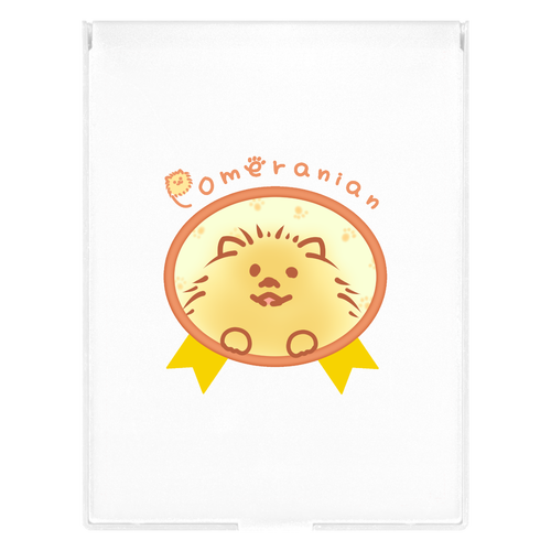 ざっくりポメラニアン　フロストスクエアミラー（Ｌ） フロストスクエアミラー（Ｌ）