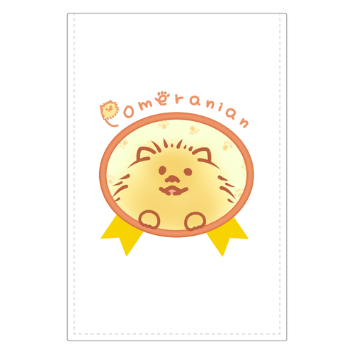 ざっくりポメラニアン　ソフトレザーミラー ソフトレザーミラー