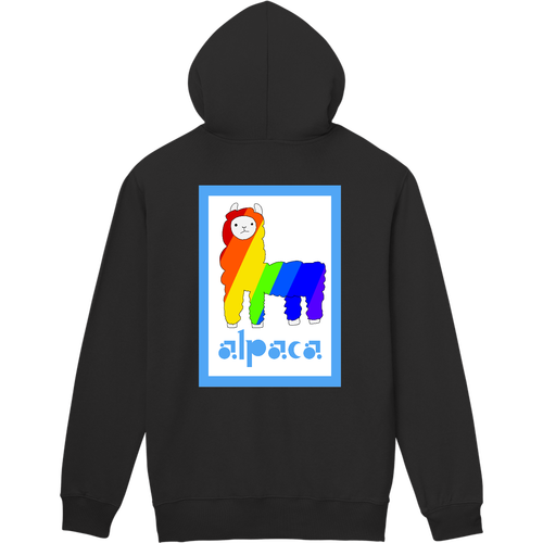 アルパカのパーカー 軽量ジップアップパーカー