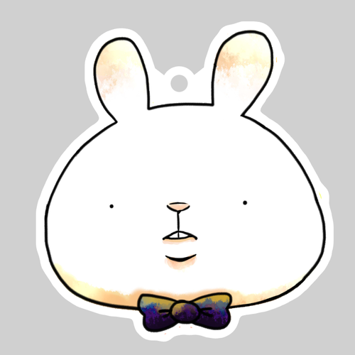 うさぎ　アクリルキーホルダー ダイカットアクリルキーホルダー(8×8cm)