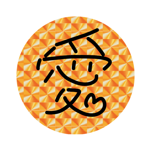 ラブピースくん ホログラムオリジナル缶バッジ（44mm）