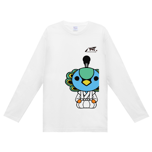 和装侍系音楽集団MYST.雀之介　ロングTシャツ（ロゴ黒ver） ヘビーウェイト長袖Ｔシャツ (長袖プリント可)